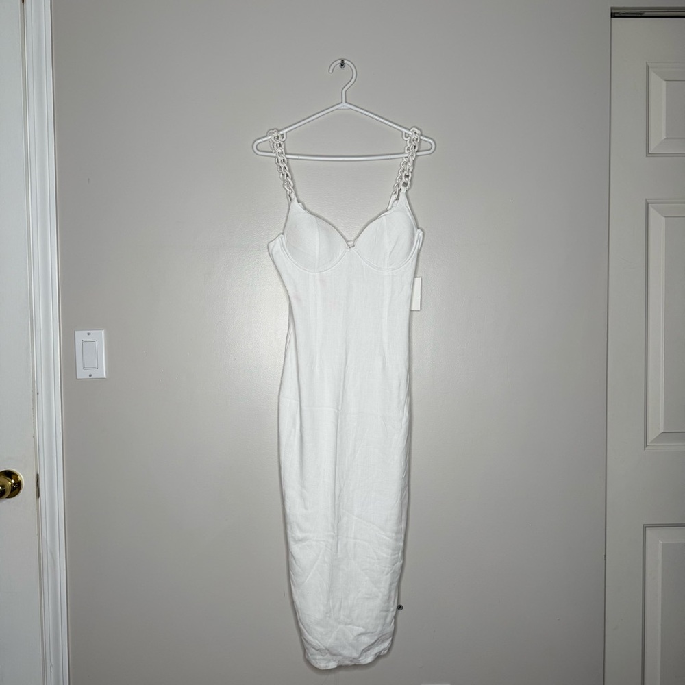 JLUXLABEL White Midi Dress